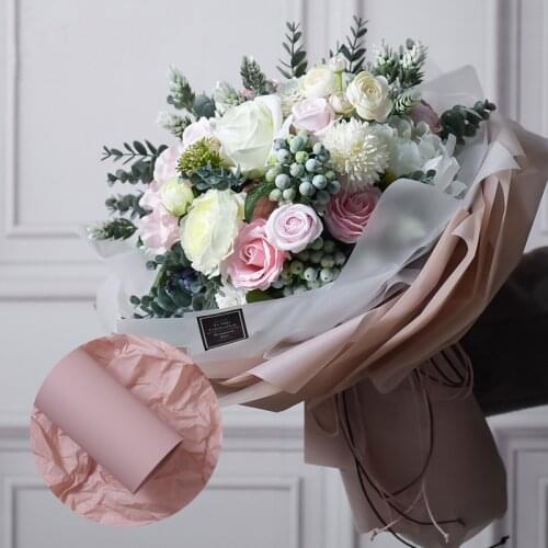 20Sheet White 2 Silk Matte Frosted Transparent Packaging Material Bouquet Florist Supplies Flower Gift Wrapping Paper 10Sheet