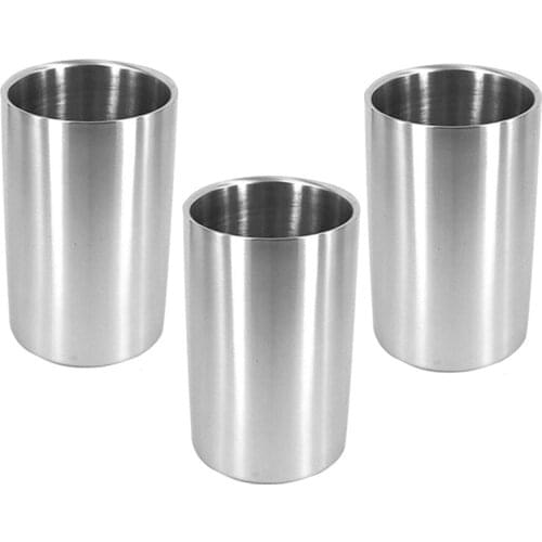 3 Pcs Wine Chiller Bucket,Stainless Steel Double Wall Cooler Bucket, Insulated Champagne Beer Ice Bucket