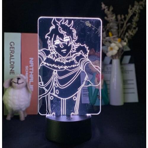 3d Anime LED Lamp Black Clover Yuno Figure for Bedroom Decor Night Light Home Atmosphere 3d Table Desk Light for Birthday Gifts
