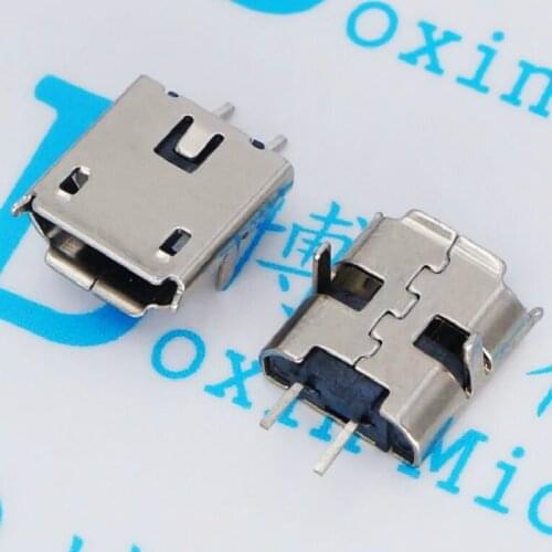 5pcs Micro USB 2pin B type Female Connector Micro USB Jack Connector 2 pin Charging Socket