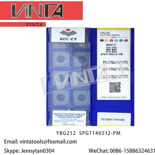 Free shipping high quality 10pcs/lots YBG205 YBG212 SPGT140512-EM cnc carbide turning inserts