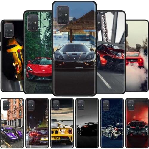 Phone Cover For Samsung Galaxy A51 A71 A21S A31 A41 A11 A01 Black Soft Smartphone Case sport car lamp
