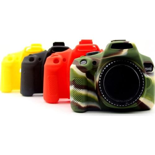Colorful Silicone Camera Case for Canon EOS 1300D/2000D/1500D/Rebel T6/Kiss X80 Rubber Camera Cover Skin SLR Camera Bag