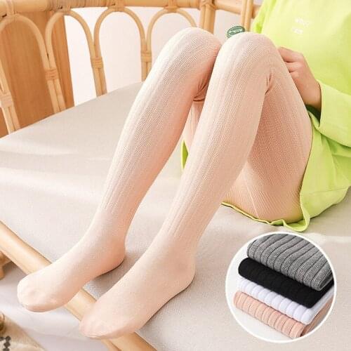 Baby Girls Stockings Childrens Cotton Tights 3-8Y 2021 Spring Autumn New Stripe Cotton Dance Tights For Kids Clothes Princess