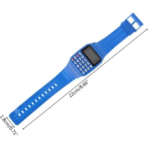 G5AA Fad Children Silicone Date Multi-Purpose Kids Electronic Calculator Wrist Watch