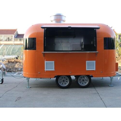4m long Food Vending Cart Vintage Food Truck Mobile Food Trailer Stainless Steel Bubble Tea Van For Sale