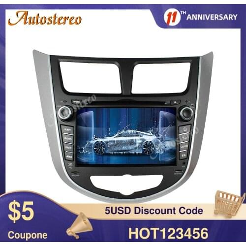 For HYUNDAI VERNA ACCENT SOLARIS 2011+ 64G Android 10.0 Car DVD Player GPS Navigation Car Multimedia Player Bluetooth Head Unit