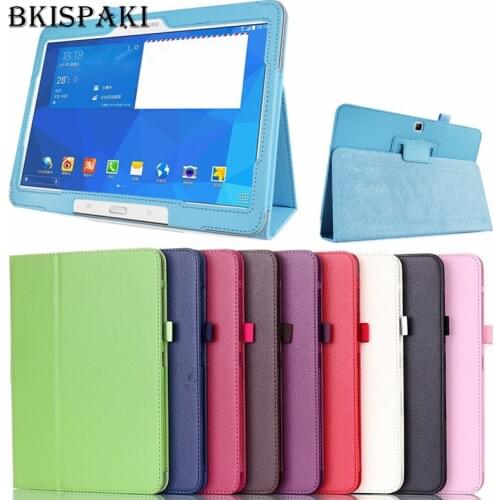 For Samsung Galaxy Tab 4 10.1 SM-T530 T531 T535 Ultra Thin PU Fashion Leather Folio Stand Case for Samsung Tab 4 10.1inch Capa