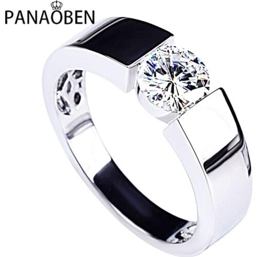 Sweet Couple Real S925 Sterling Silver Rings Men and Women Luxury Engagement Exquisite Elegant Wedding Party Gift for Girlfriend