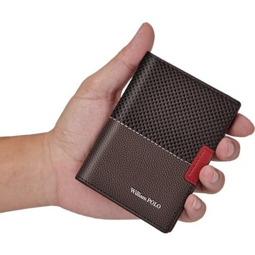 Leather Mens Card Bag Personality Card Holder Vertical Wallet Credit Card Cover High-grade Certificate Bag Short Style Fashion