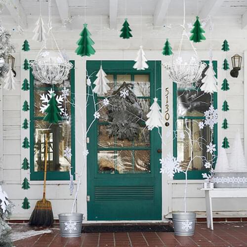 Creative Printing Paper Christmas Pendants Ornaments For Xmas Tree Hanging Ornament Party Christmas Decoration A Bag