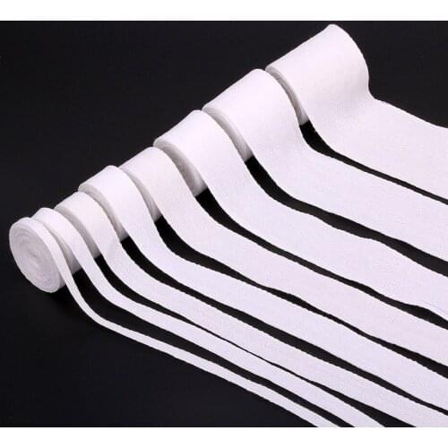 50 Yards White Twill Cotton Webbing Tape Bias For Bag Home Textile Handmade Craft 10mm/15mm/20mm/25mm/30mm/40mm/50mm Width