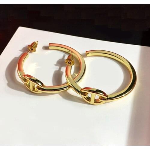 Hot Brand Classic Pig Nose Style Circle Stud Earrings For Women Fashion Jewelry