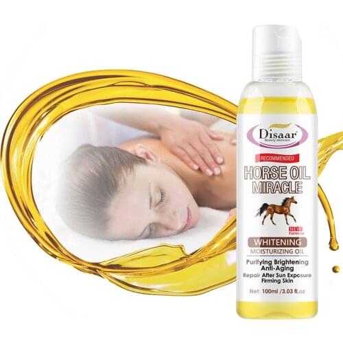 Horse Oil Whitening Moisturizing Oil Head Neck Shoulder Leg Relax Massage Oil Improve Dryness Sooth Muscle Firming Skin Body Oil