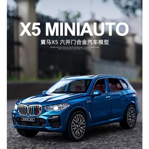 1:32 Scale Diecast Metal Alloy Luxury SUV Collection Car Model For TheBMW X5 Pull Back Toys Vehicle With Sound&Light