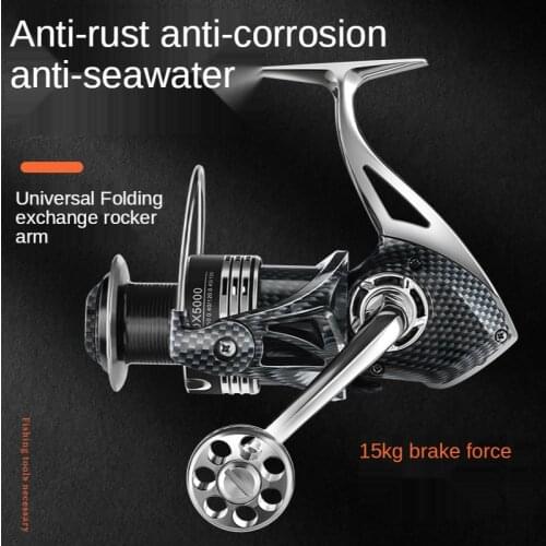 Metal 15 Bearing Fishing Wheel Spinning Wheel Sea Pole Long Throw Fishing Wheel Road Yalun Sea Fishing Line Wheel Fishing Gear