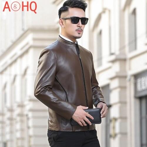 Genuine Leather Jacket Men Clothing Autumn Coat Male Real Sheep Skin Leather Jackets Short Clothes Chaquetas LXR856