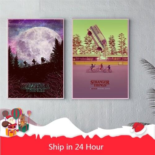 Movie Poster Stranger Things Poster Retro Abstract Canvas Painting Wall Decoration Living Room Children Bedroom Prints Cartoon