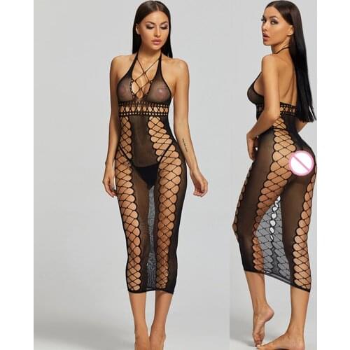 Sexy Lingerie Erotic Hot Women Bodystocking Bodysuits Open Crotch Tights Transparent Body Stockings Sex Clothes Mesh Underwear