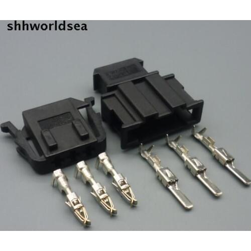 Shhworldsea 4/10/50/100set 3 PIN Car sensor plug auto wire harness connector electrical socket 191 972 703 191 972 713 For VW