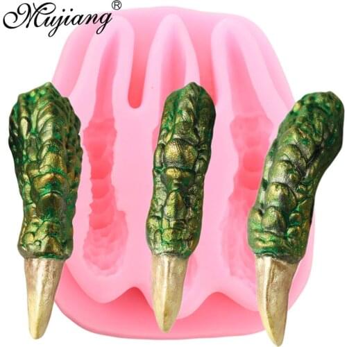 Dinosaur Paw Claws Silicone Mold Cake Border Fondant Molds DIY Party Cake Decorating Tools Candy Clay Chocolate Gumpaste Mould