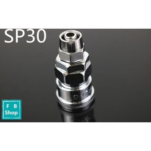 SP30 Join Hose 10mm X 6.5mm Pneumatic Air Compressor Hose Quick Coupler Plug Socket Connector 25.2MM 8.5MM