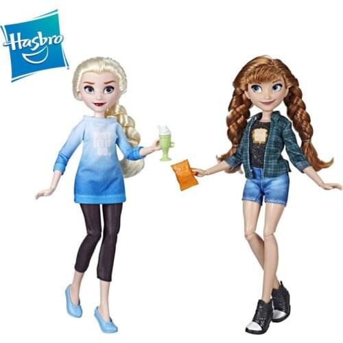 Hasbro Anime Movie Princess Modern Fashion 2-Person Group Aisha Anna Invincible Destruction King Doll Doll Hand-made Toys
