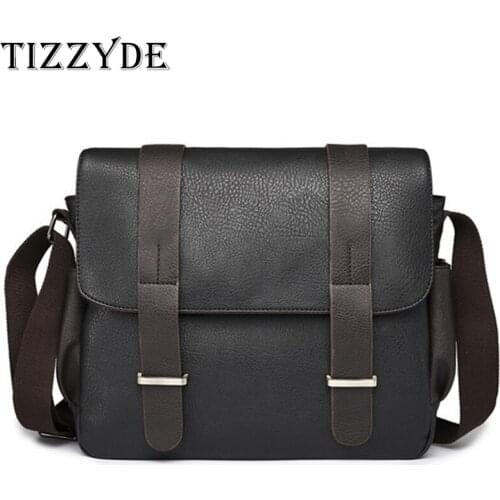 New Mens PU Leather Shoulder Bags Fashion Male Briefcase Bag Casual Messenger Travel Bags Men Crossbody Student Bag CH01B