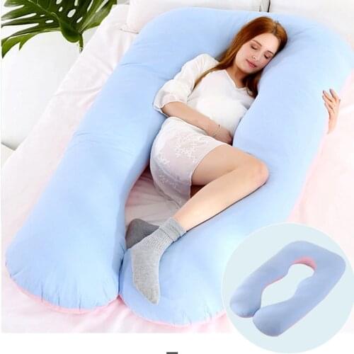 U Shape Pregnancy Pillow Sleeping Support Pillow For Pregnant Cotton Full Body Pillows Pregnancy Side Sleepers Night Pillows