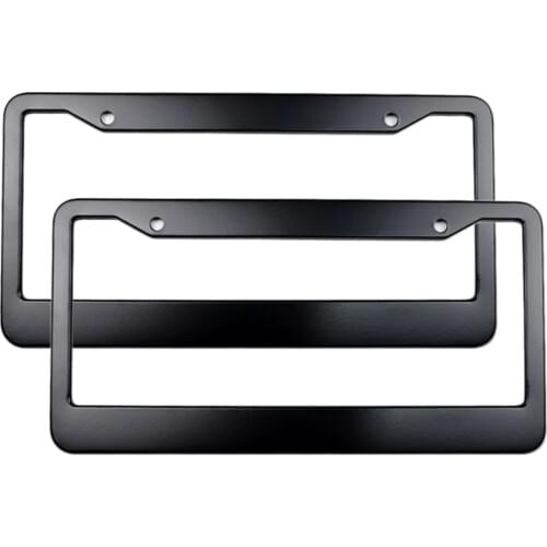2 Pieces License Plate Metal Frame License Plate Holder Waterproof Automobile Parts