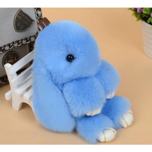 High Quality Real Rabbit Fur Super Lovely Fluffy Bunny Bag Pendant Cute Play Dead Rabbit Animal Toy Keychain Best Gift MR142B