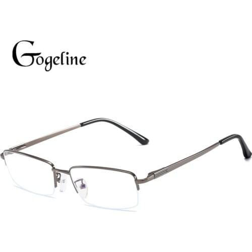 2020 Anti Blue Light Reading Glasses Alloy Frame Eyeglasses Metal Half Rim Eye Glasses for Men Women Optician
