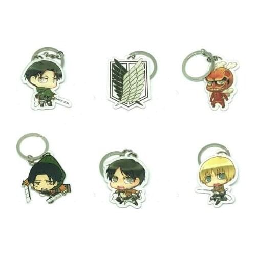 Attack on Titan Anime Acrylic Key Chains Cartoon Keyring Keychain Pendant Keyholder Unisex Gift