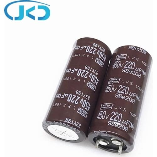 4pcs Original 220uF 450V NCC 22*50mm Long Life 450V220uF Aluminum Electrolytic capacitor NIPPON CHEMI-CON