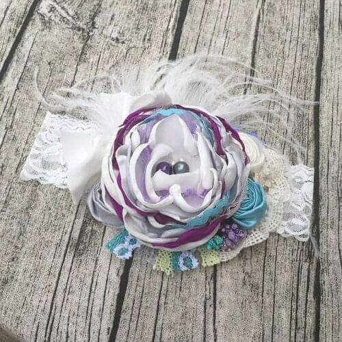 Free ShippingFlower Girl Headband Kids Hair Accessories Photo Prop
