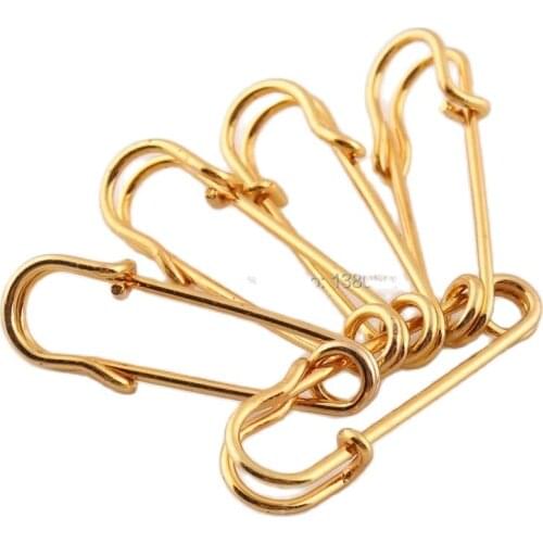 50pcs 26mm Safety pin gold color Brooch Pins kilt shawl pins Garment label pins Sewing tool