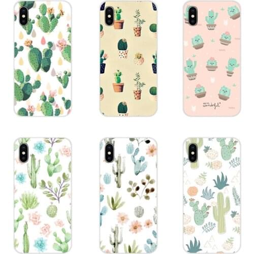 For Samsung Galaxy A3 A5 A7 A9 A8 Star A6 Plus 2018 2015 2016 2017 Cactus Leaves Plants Accessories Phone Cases Covers