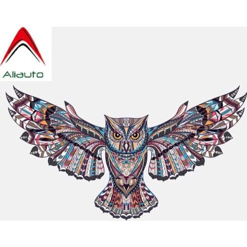 Aliauto Personality Car Sticker Personalized Owl Tribal Totem Cover Scratch Waterproof Creative Accessories PVC Decal,18cm*10m