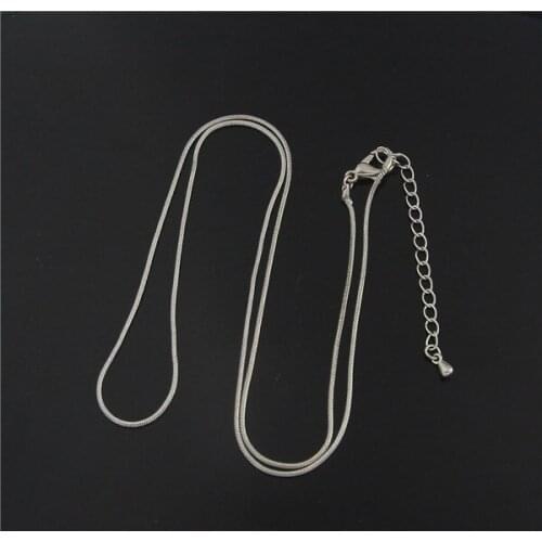 Cheaper 53CM Silver Plated Smooth Copper Chain for Floating Locket 10 Pieces/Lot CB-001
