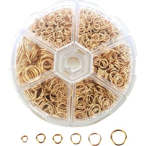 1390PCS/Box Iron Jump Ring DIY Plated Open Jump Ring Round Ring Split Rings For Jewelry Making Necklace Bracelet Accessories
