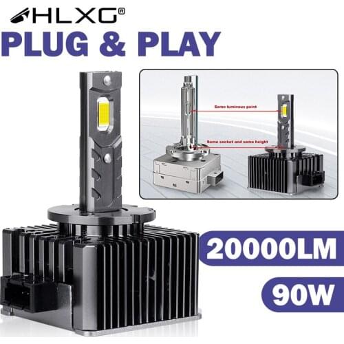 HLXG 20000LM LED Conversion Kit D2R D8S D1R D1S D3S D5S D4S D4R D2S D3R LED Headlight Auto Bulb 90W Lamp headllamp 12V Car LED