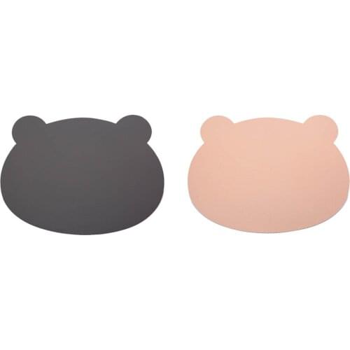 Nordic Leather Waterproof and Heat-insulating Dishes Bear Ins Childrens Placemat Table Mat Oil-proof Coaster Simple