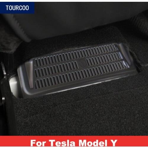 Car Interior Modification Under Seat Vent Outlet Protective Cover for Tesla Model Y