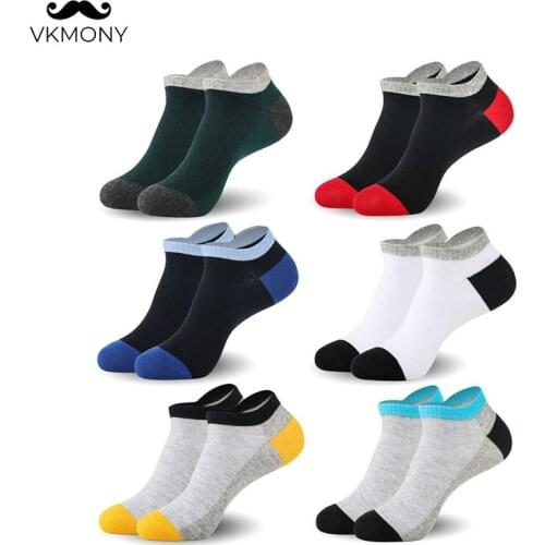 Cotton men socks summer no show socks colorful 6pair/lot man socks thin socks UK SIZE 7-11 EUR SIZE 40-46 VKMONY