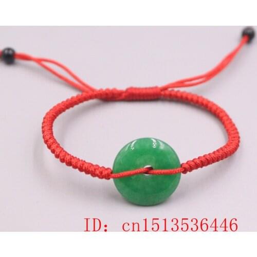 New Natural Green jade Safety buckle Bracelet DIY Hand knotting Design Bring Health Wealth Lucky Women Jade Beads Jewelry Female
