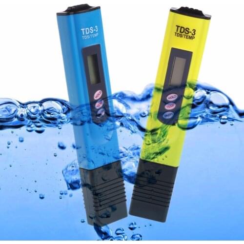 OOTDTY Portable TDS LCD Digital Pen Water Meter Temperature Meter PPM Filter Measurement Water Quality Purity Tester TDS Meter