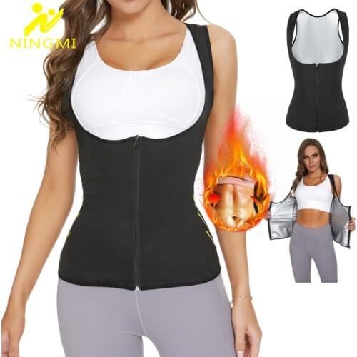 NINGMI Wholesale Waist Trainer Sauna Top Body Shaper Corset Belly Sexy Shapewear Waist Cincher Fat Burn Slimming Belt Firm Faja