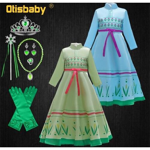 3-10Y Elsa 2 Elsa Anna Dress Christmas Childhood Drsss New Year Carnival Princess Costume Halloween Child Elza Dress Up Cosplay