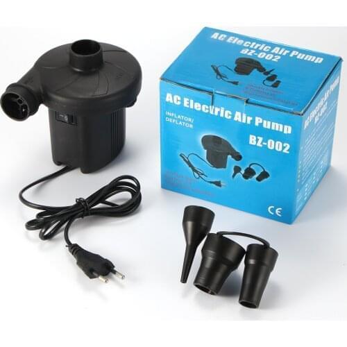 Portable Electric Air Blower Air Bed Mattress Boat Car Auto Air Inflatable Blower For Camping Inflator with 3 Nozzles Mayitr