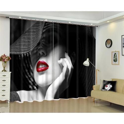 Curtains Bedroom modern Luxury Blackout 3D Window Curtains For Living Room Drapes Cortinas Rideaux Customized size pillowcase
